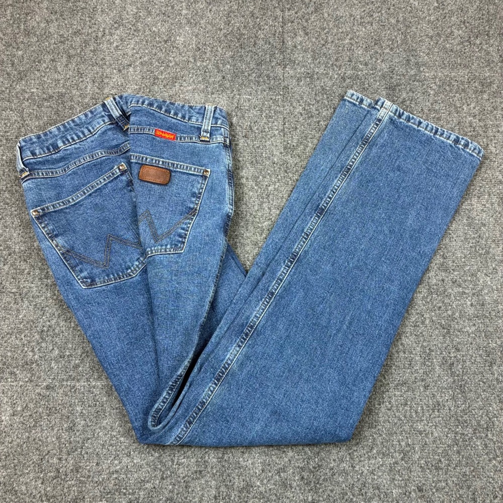 Wrangler Ultimate Riding Jeans Q-Baby Medium Wash Bootcut Womens Size 7x34